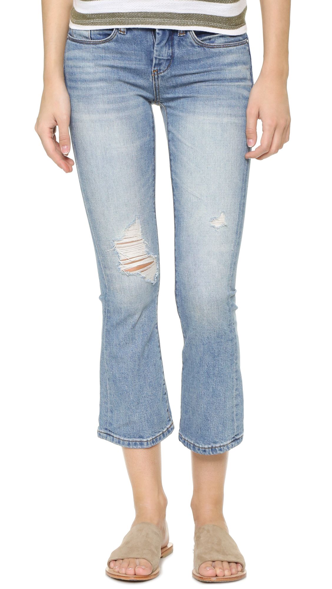 The Cropped Micro Flare Jeans | Shopbop
