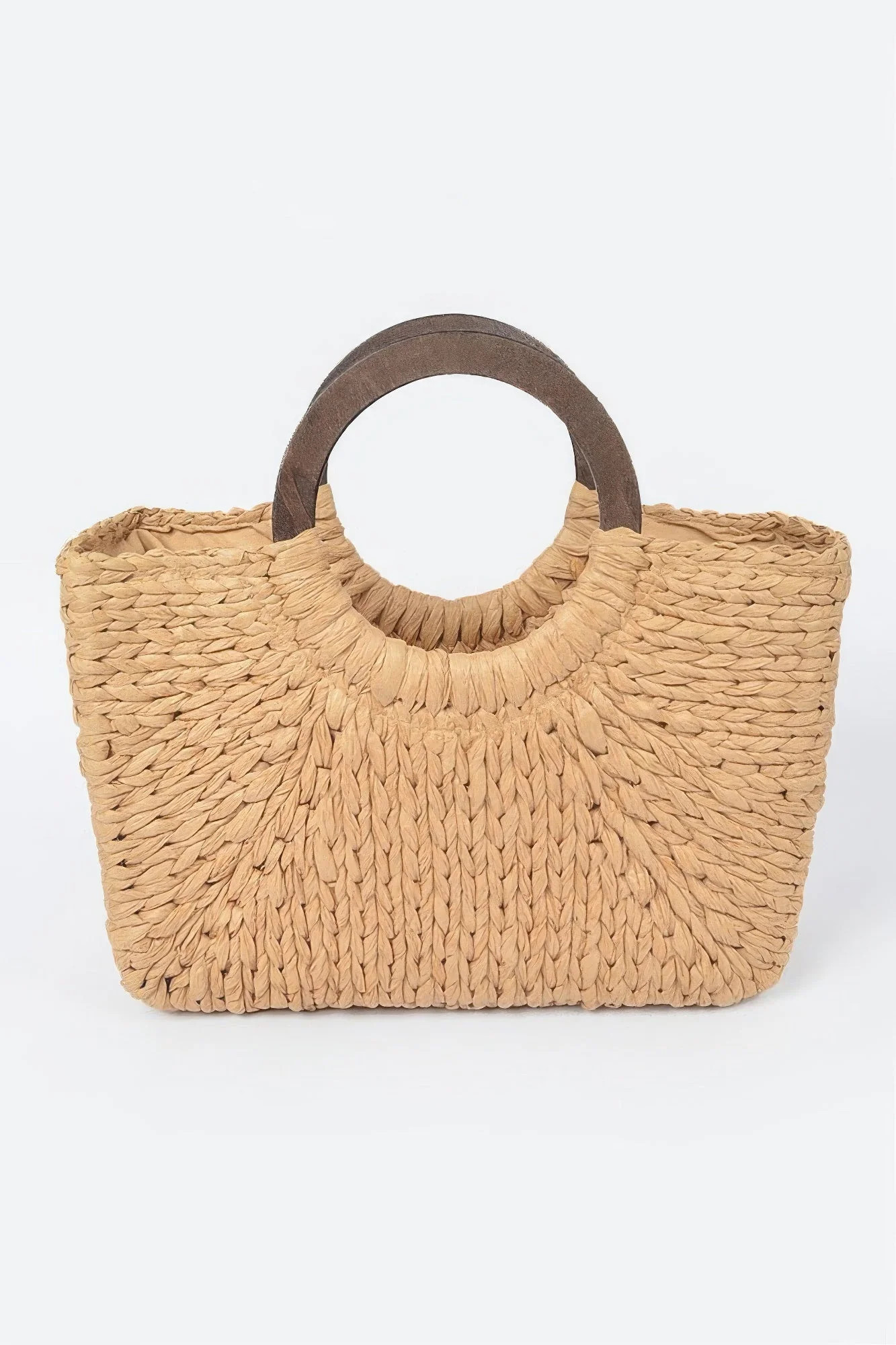 Round Handle Straw Tote Bag | Shop Simon