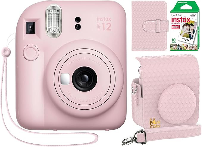 Fujifilm Instax Mini 12 Instant Camera Blossom Pink + Minimate Custom Designed Case + Fuji Instax... | Amazon (US)