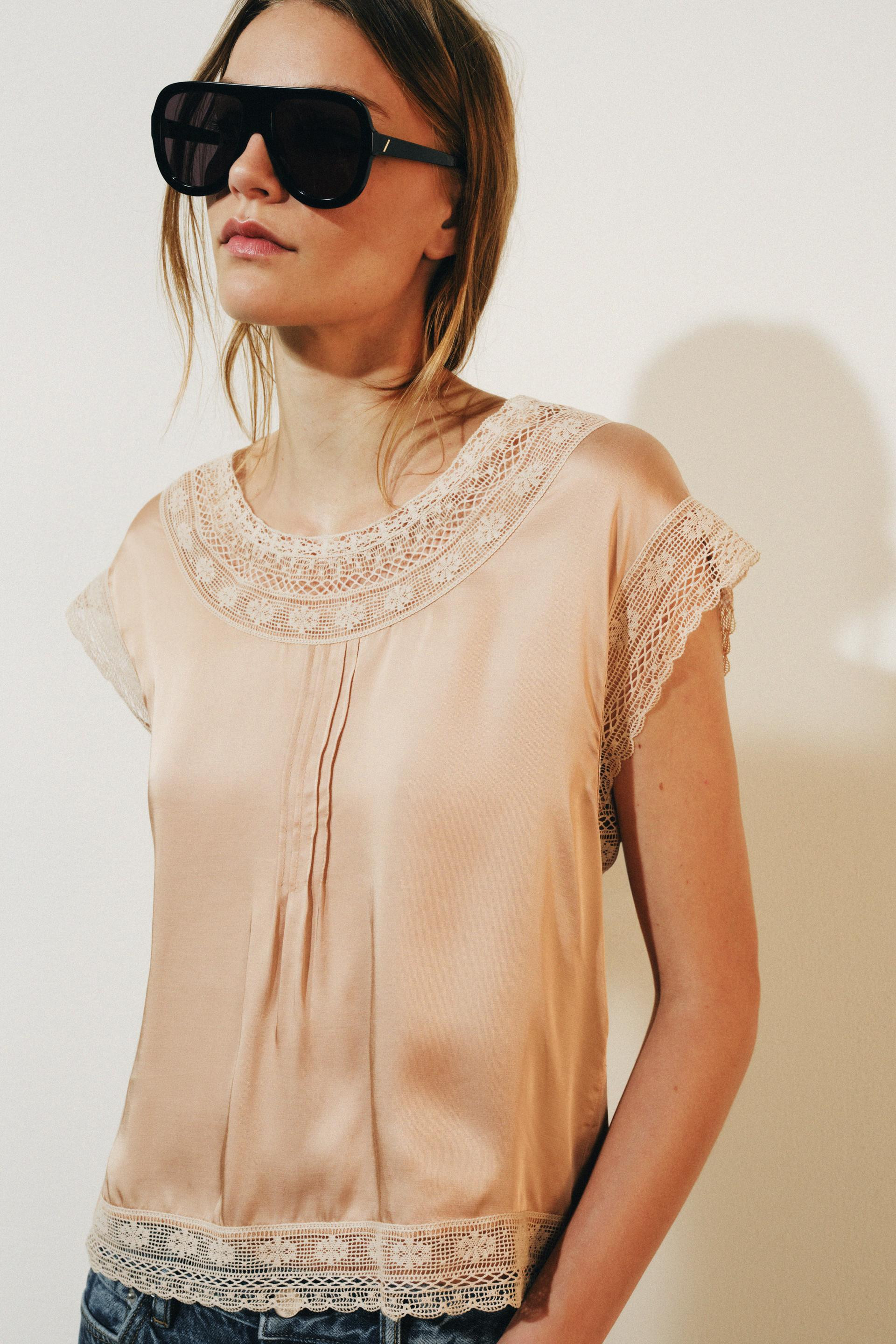 ZW COLLECTION LACE CAMI TOP | Zara US