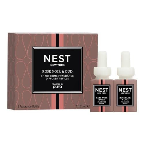 NEST New York Smart Home Fragrance Diffuser Refill Smart Vials, Rose Noir & Oud - Set of 2 - Designed for NEST x Pura 3 and NEST x Pura 4 Diffusers - Cruelty Free, Vegan | Amazon (US)