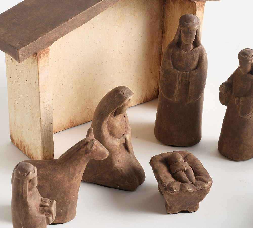Rustic Brown Nativity Set | Pottery Barn (US)