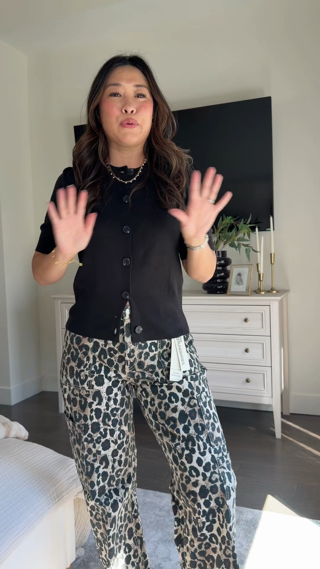 Walmart new Fall arrivals // leopard print pants // short sleeve cardigan top 

Medium in both

#LTKootd #LTKSeasonal #LTKOver40