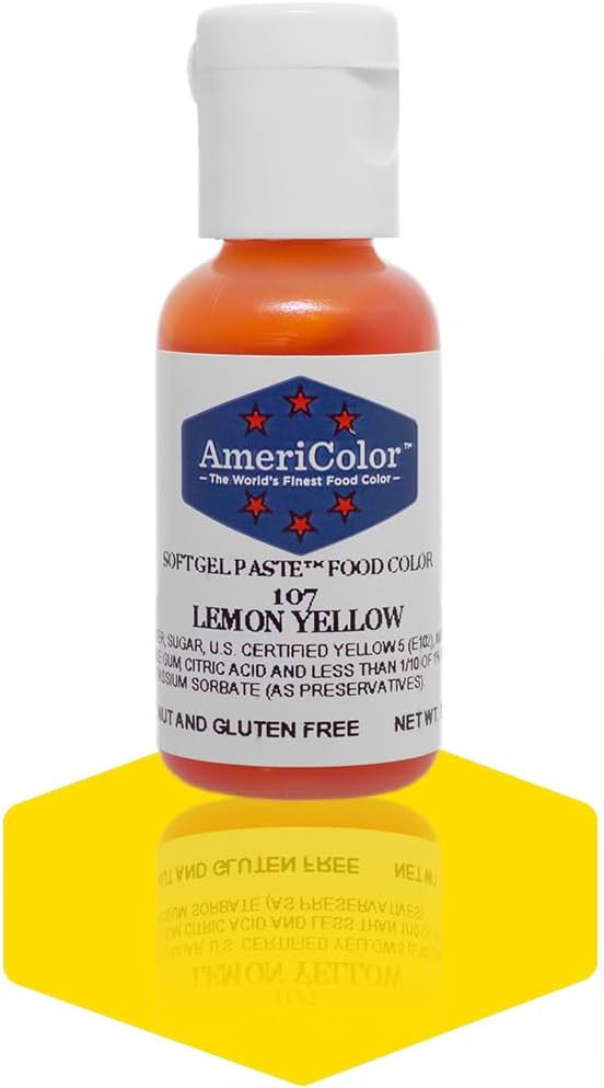 Americolor Soft Gel Paste Food Color, .75-Ounce, Lemon Yellow | Amazon (US)