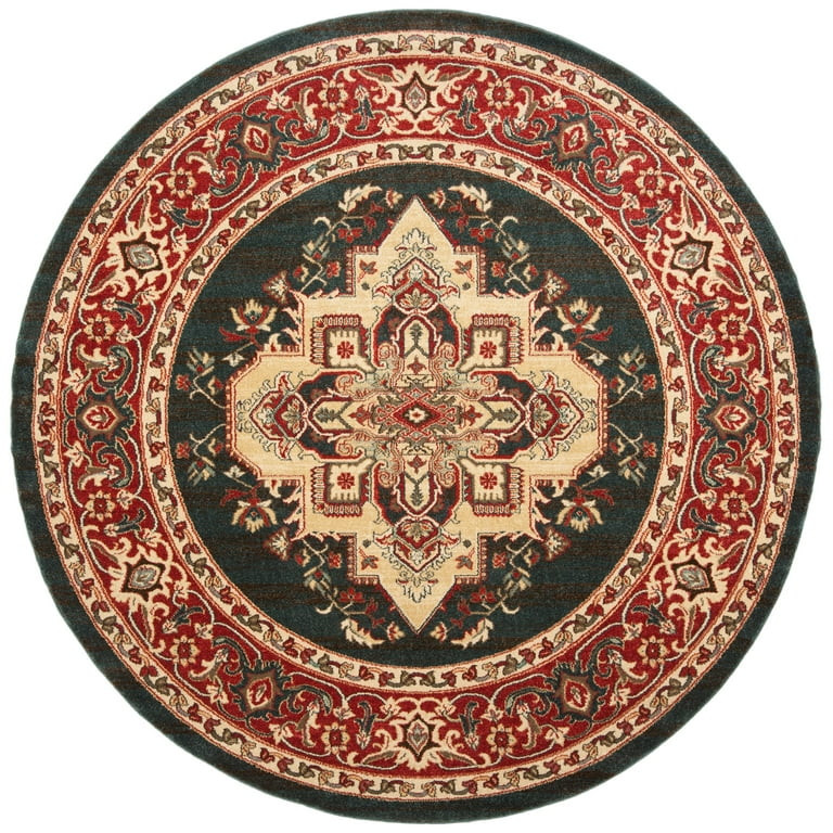 SAFAVIEH Mahal Garnet Oriental Area Rug, Navy/Red, 6'7" x 6'7" Round | Walmart (US)