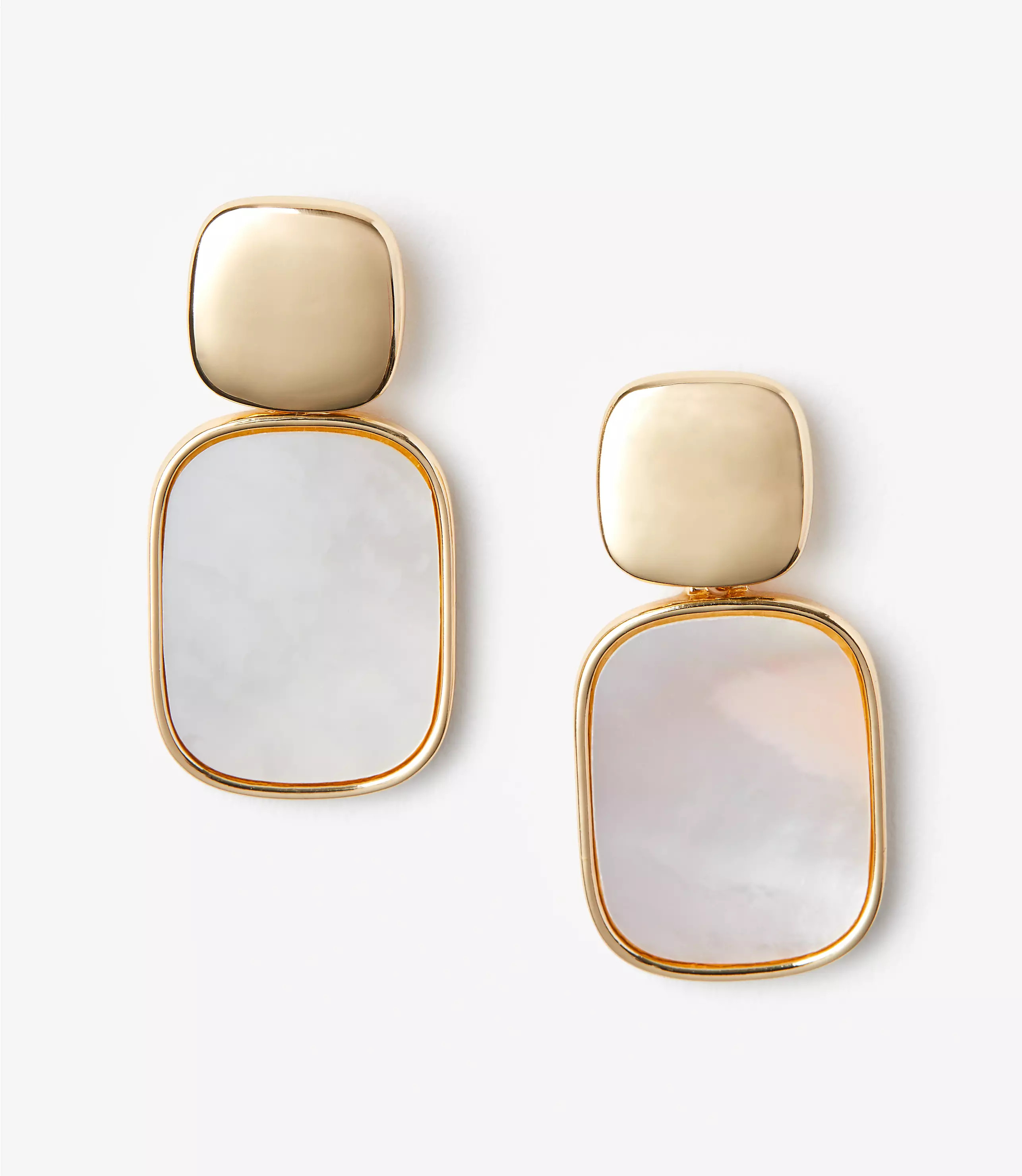 Mother Of Pearl Square Drop Earrings | LOFT
