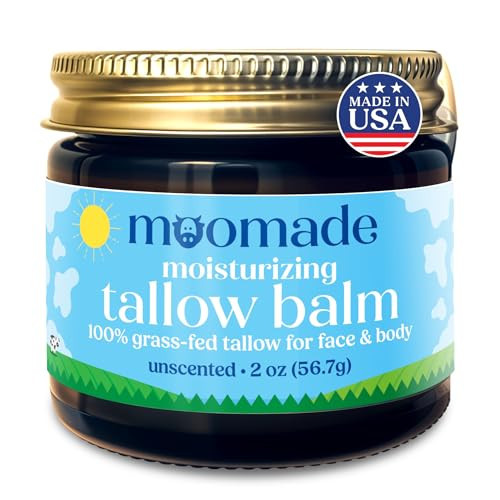 Organic Beef Tallow Balm with Rosehip Oil | Unscented 2 oz – Hand Made in USA 100% Grass-Fed Beef Tallow Moisturizer for Face & Body, Baby, Eczema, Acne-Prone & Sensitive Skin | Amazon (US)