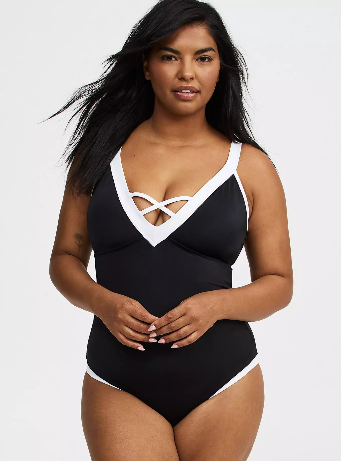 Wire-Free Strappy Cheeky One Piece Swimsuit | Torrid (US & Canada)