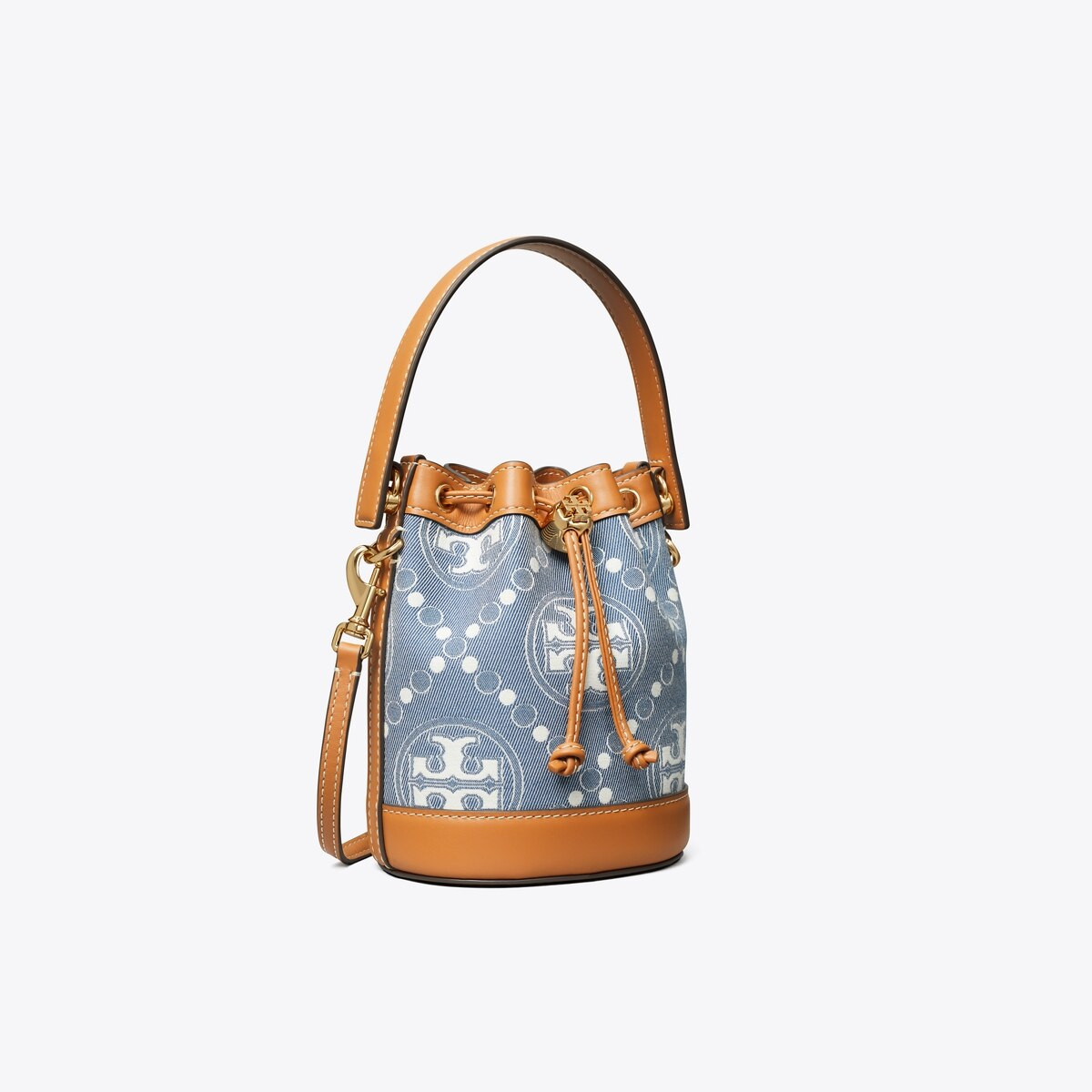 MINI T MONOGRAM DENIM BUCKET BAG | Tory Burch (US)