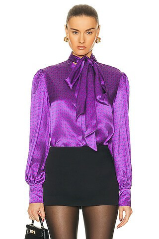 Kiki de Montparnasse BLUSE in French Violet Handcuff - Purple. Size L (also in XS). | FWRD 