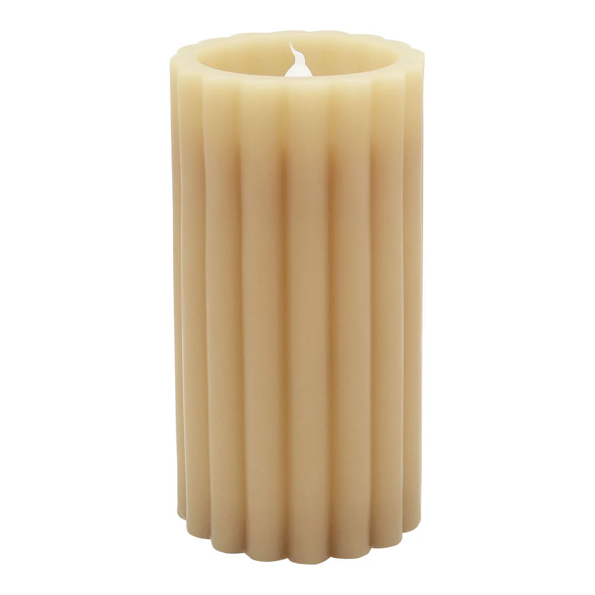 Sonoma Goods For Life® 6-in. Natural Ribbed LED Candle | Kohl's