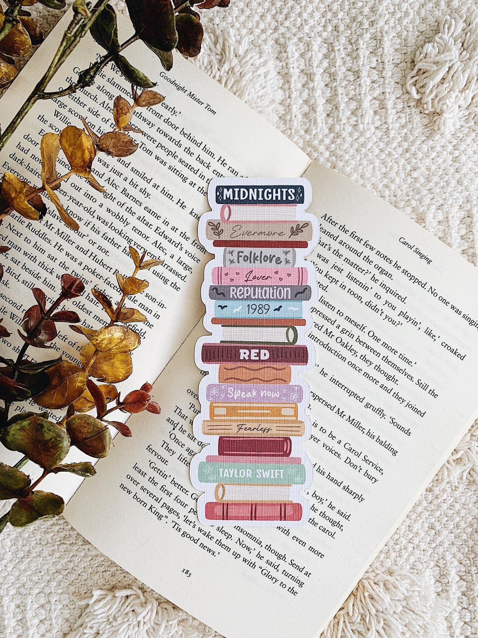 Taylor Album Bookstack Linen Bookmark Album Bookmark - Etsy | Etsy (US)