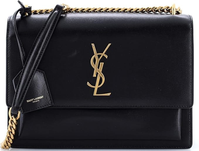 Amazon.com: Saint Laurent, Pre-Loved Sunset Crossbody Bag Leather Medium, Black : Amazon Luxury | Amazon (US)