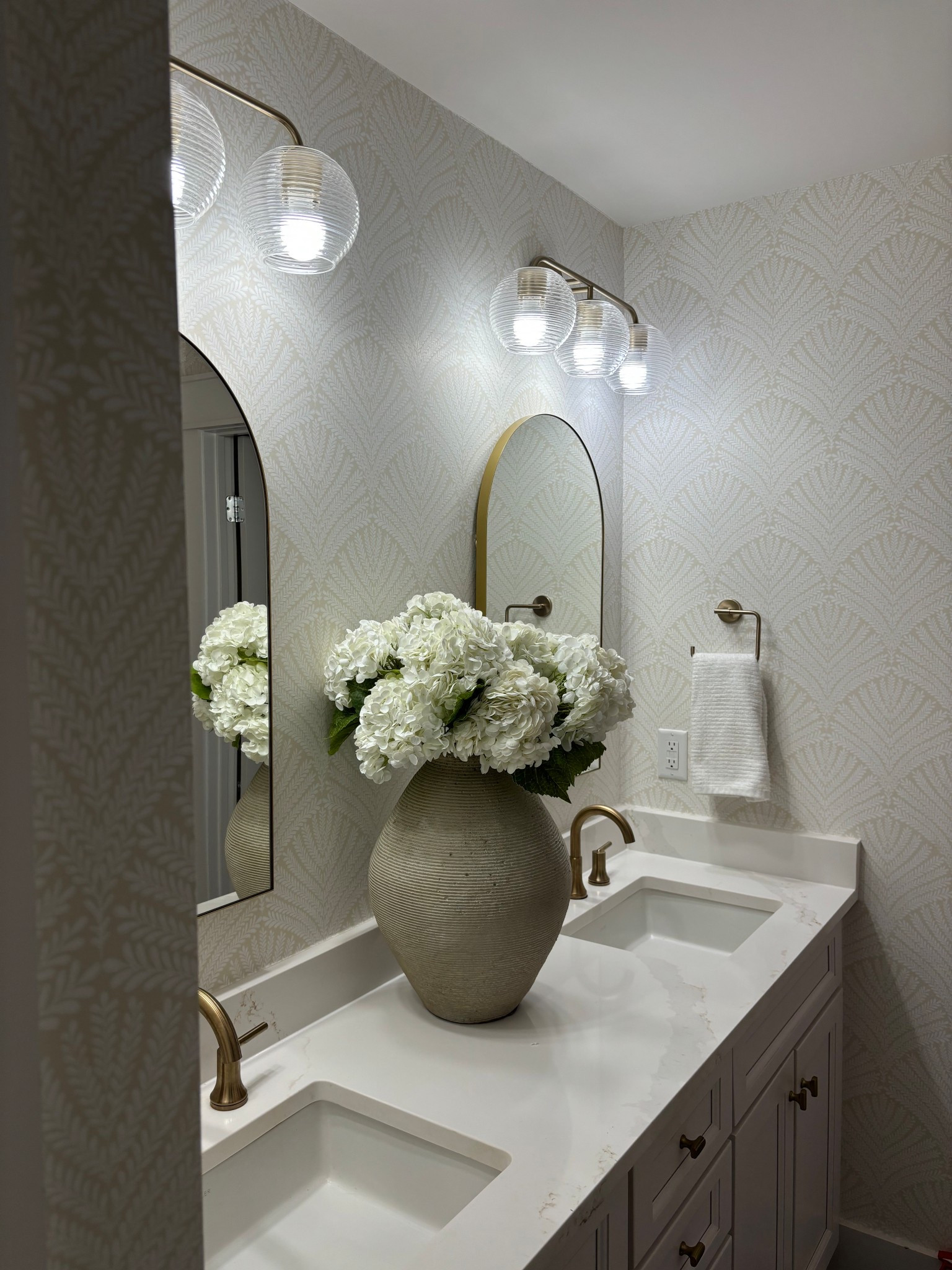 Love this amazon case & hydrangeas in my bathroom 🤍 

#LTKHome