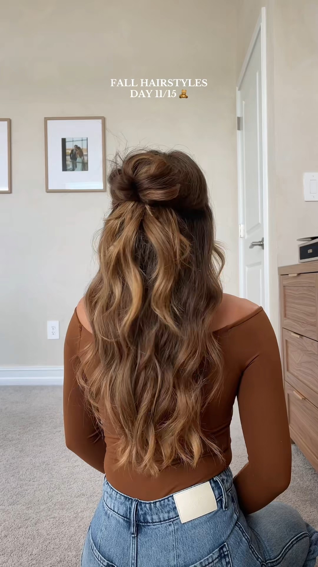 FALL HAIRSTYLES DAY 11/15 ✨ the cutest half up hairstyle 🤎 

#LTKStyleTip #LTKFindsUnder50 #LTKBeauty