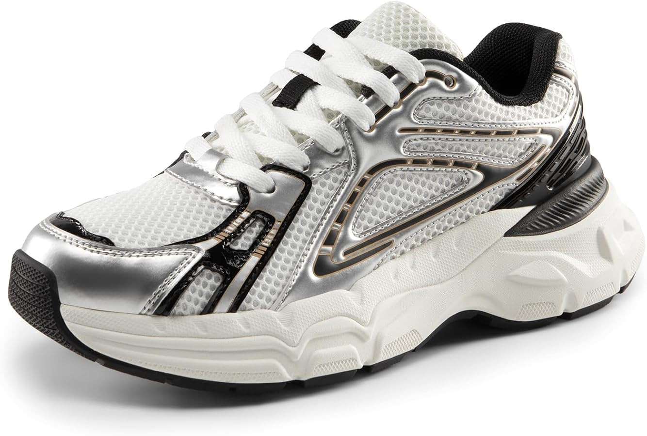 DREAM PAIRS Women's Platform Chunky Liv Fashion Sneakers Walking Lace-Up Comfortable Y2K-Style Sn... | Amazon (US)