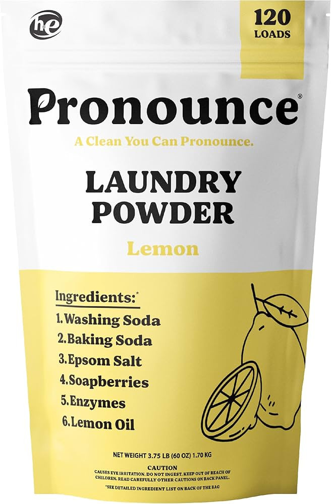 Pronounce Laundry Detergent Powder Alternative | Earth-Derived Ingredients, Eco-Friendly, Safer f... | Amazon (US)