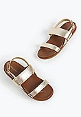 SuperCush Metallic Cushion Footbed Sandal | Maurices