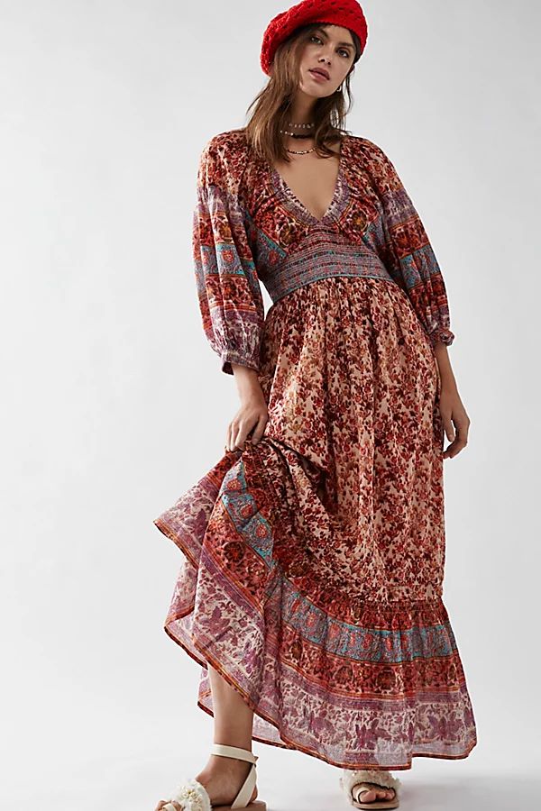 Golden Hour Border Maxi Dress by Free People, Tea Combo, XL | Free People (Global - UK&FR Excluded)