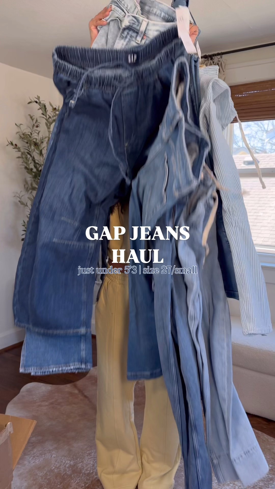 Gap jeans haul! I’m just under 5’3, normally size 27

Sizing:
1- 26 short
2- 27 petite (runs short!)
3- small
4-27 regular
5- 27 petite
6- 27 petite
7- 27 petite
8- 27 petite