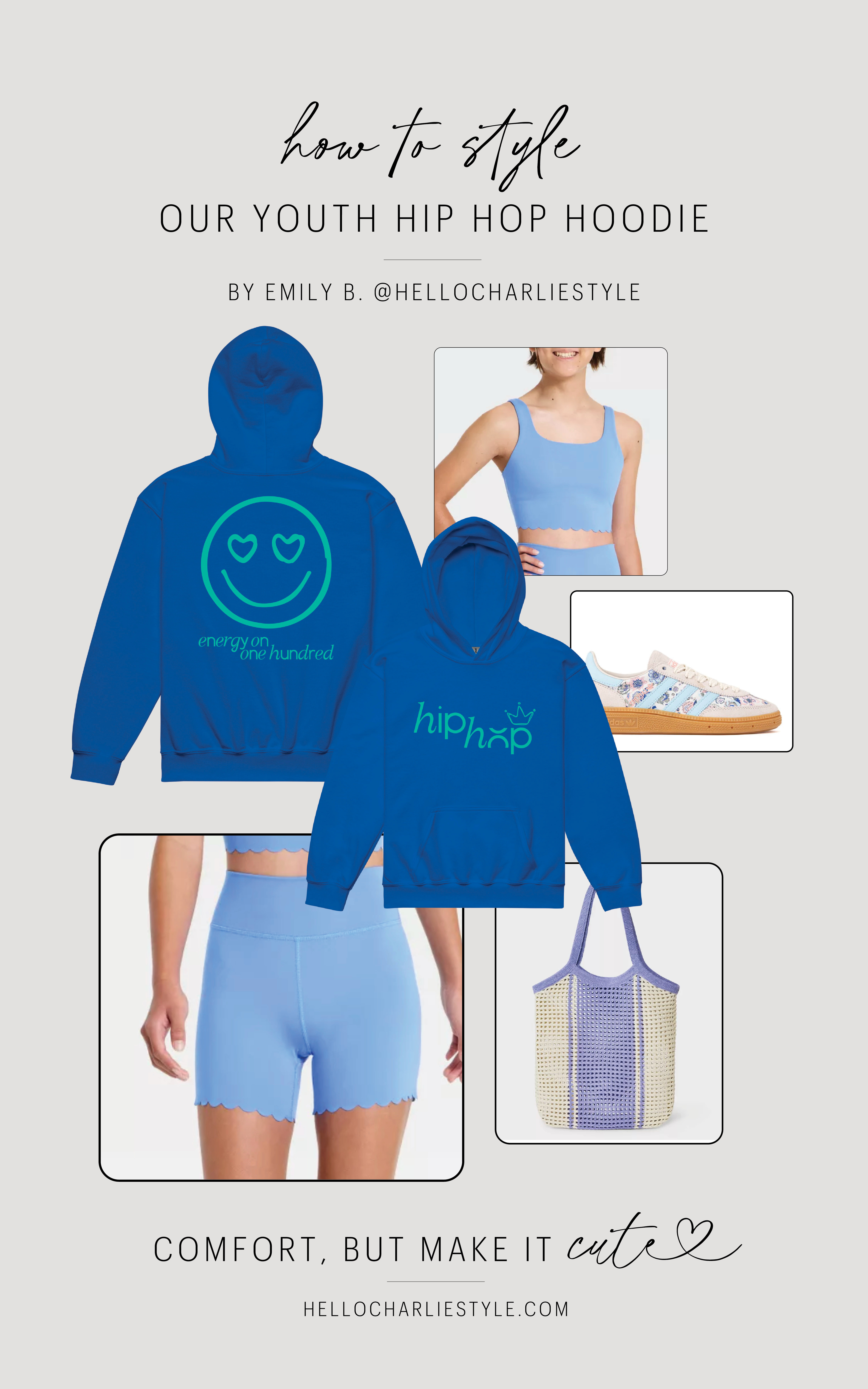 Energy on one hundred 💙🔥

Here’s how to style our youth hip hop hoodie for practice days, competition weekends, and dance team outfits. Pair it with a matching set, fun sneakers, and a cute bag for a bold, confident studio-to-street look.

Perfect for:
• Youth hip hop dance outfits
• Competition team style
• Studio warm-ups
• Dance team outfit ideas
• Gifts for young dancers

Hello Charlie Style creates trendy, comfy dancewear for girls who bring the energy ✨

#HipHopDance #DanceCompetition #YouthDance #DanceTeam #DanceOutfit #HelloCharlieStyle 

 #LTKootd #LTKActive #LTKKids