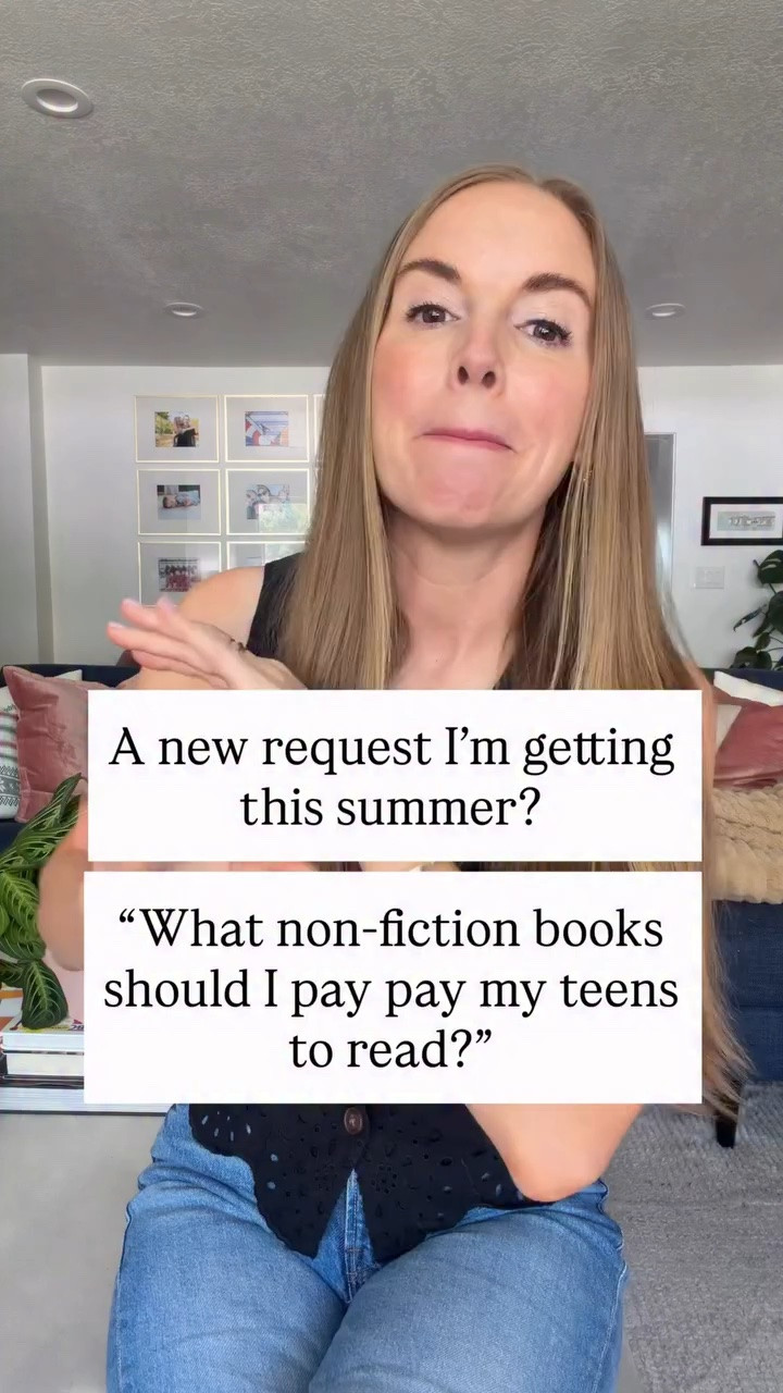 I’ve been talking about books on the internet for a long time (almost two decades!) but I’ve never seen this question come in like it is this year! 

So many parents are looking for great non-fiction books to have their teens read this summer (whether for pay or not!) and this list is going crazy!
