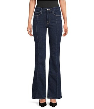 Good American Good Leg Mid Rise Seam Flare Jeans - 6 | Dillard's