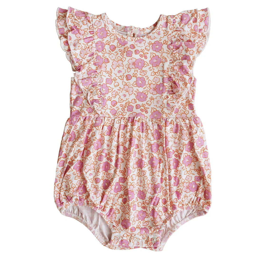 Palmer's Pink Floral Ruffle Bubble | Caden Lane