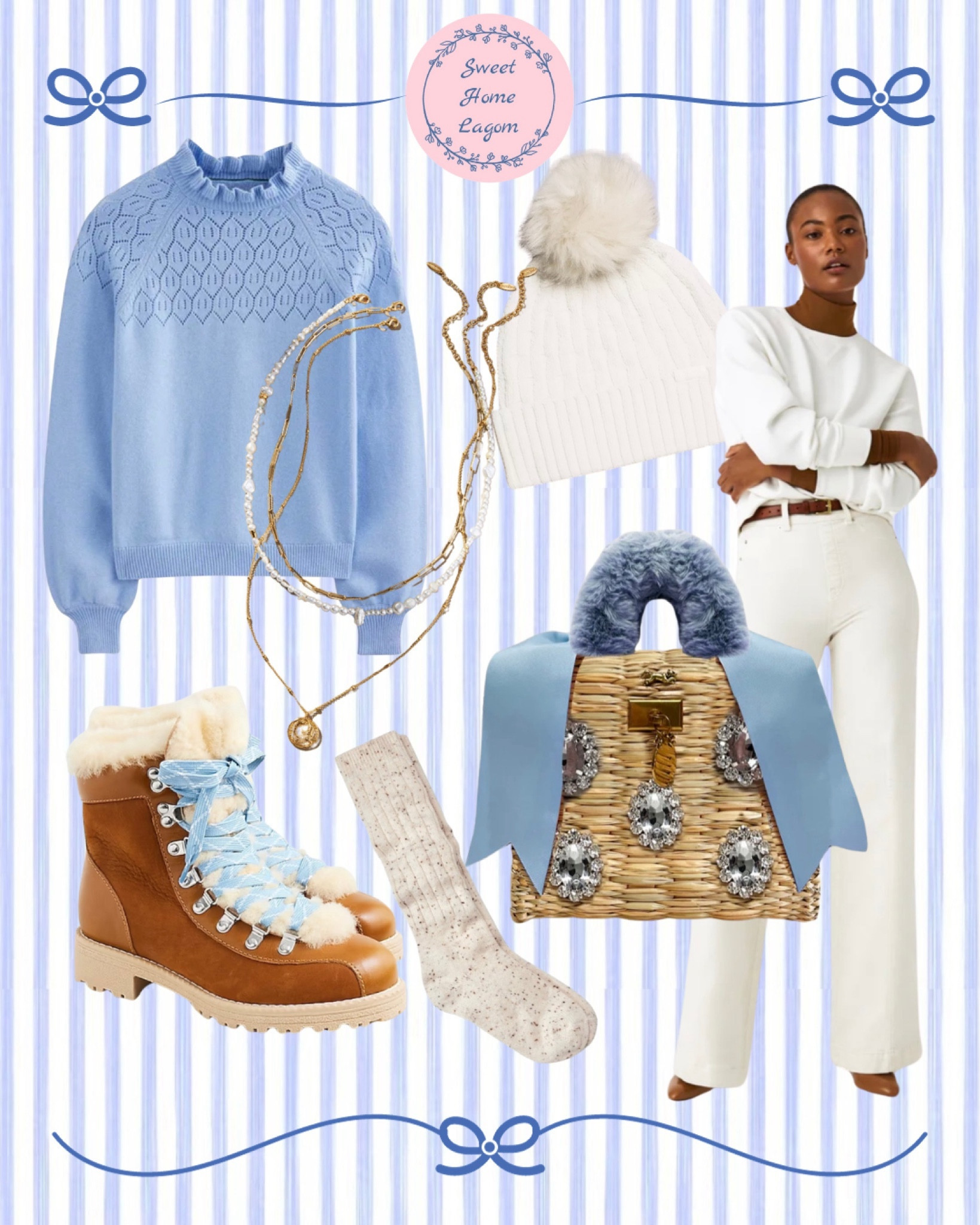 Grandmillennial winter style! Did you know these Nordic boots came with blue shoestrings, too?! And the age old debate…do you wear white after Labor Day? These are pull on with incredible tummy control by Spanx! 

#LTKstyletip #LTKsalealert #LTKfindsunder100