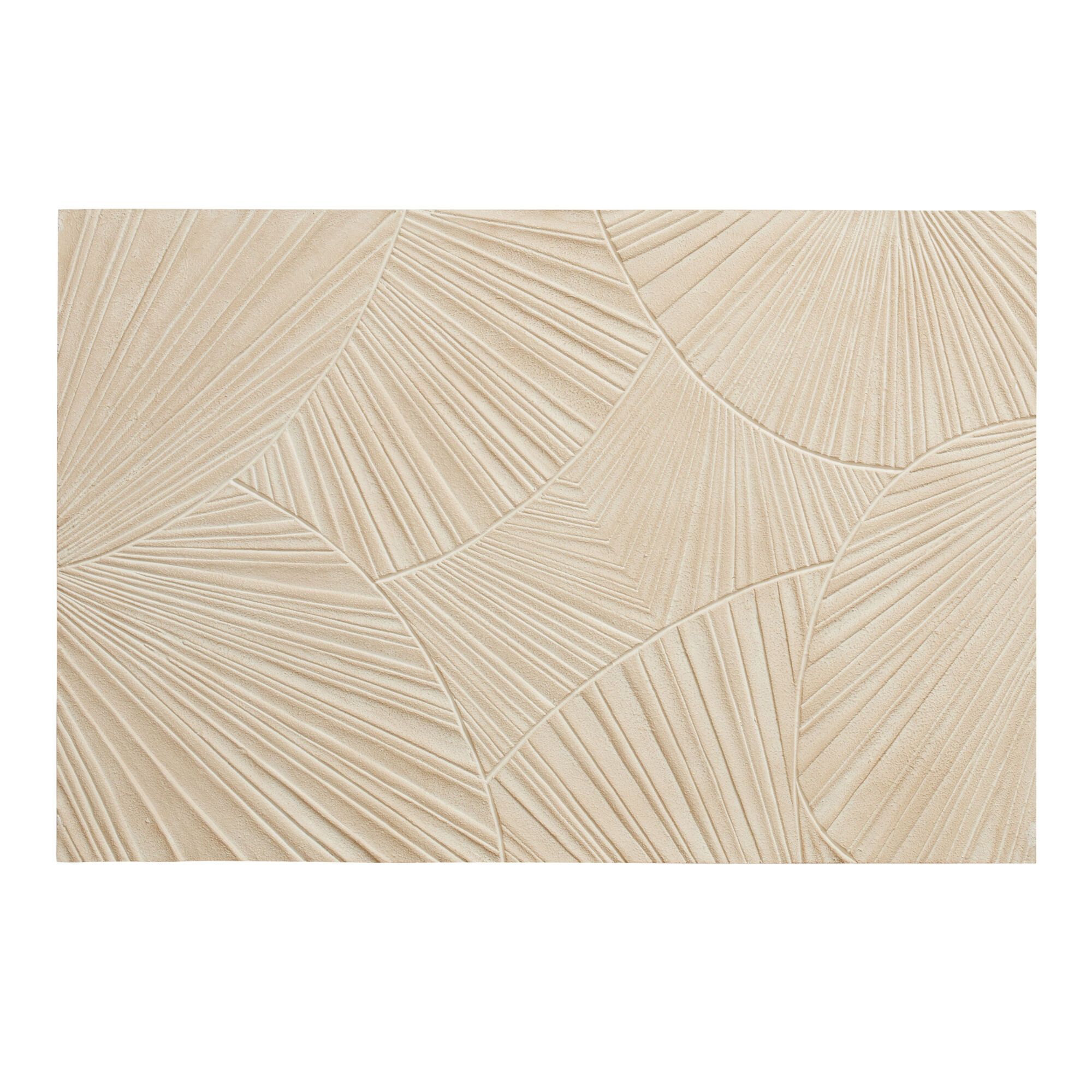 Ivory Hand Carved Palm Panel Wall Decor | World Market