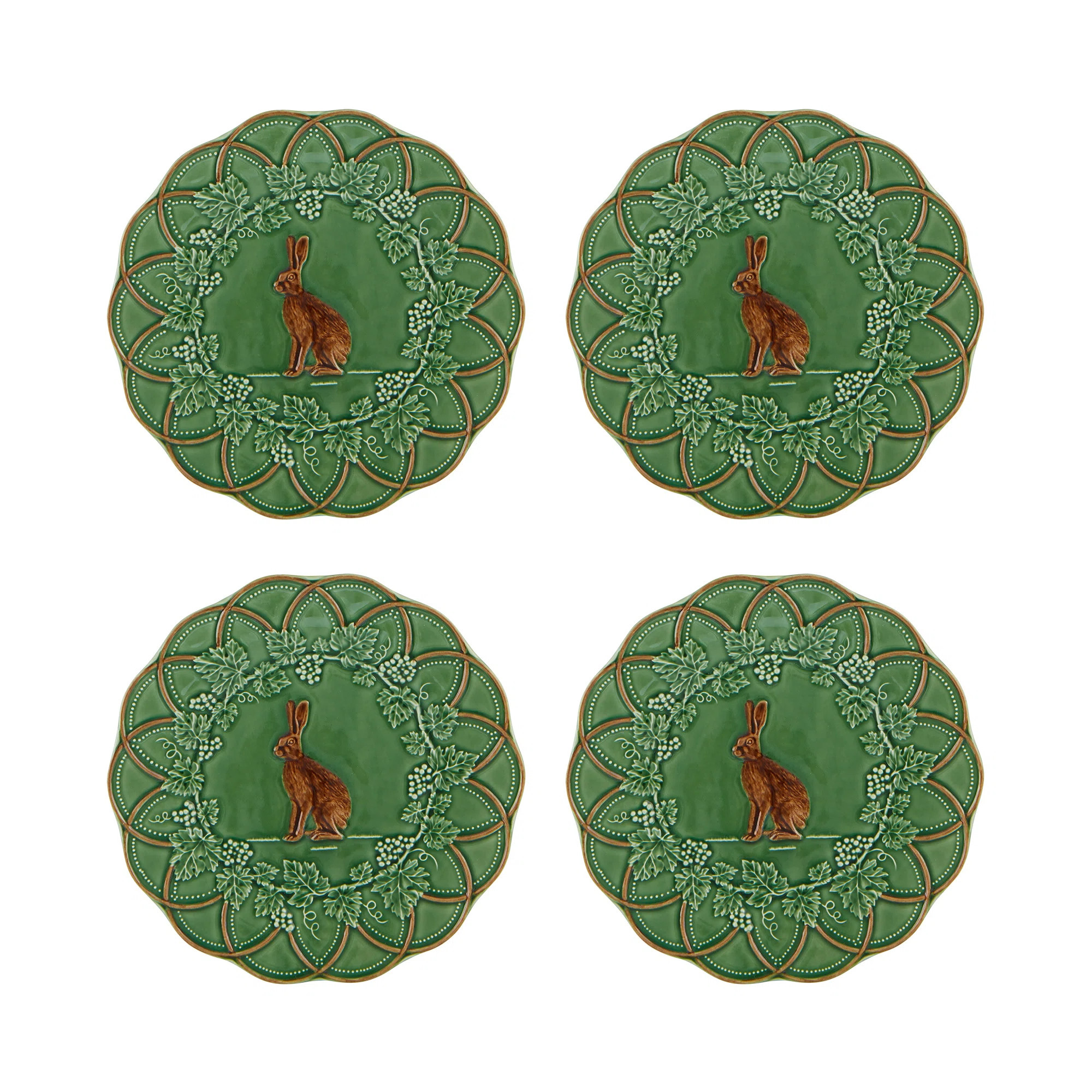 Woods Snack Plate Hare, Set of 4 | Perigold