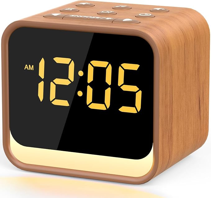Housbay Wooden Sound Machine Alarm Clock for Bedrooms - Gentle Wake-Up with Birdsong, White Noise... | Amazon (US)