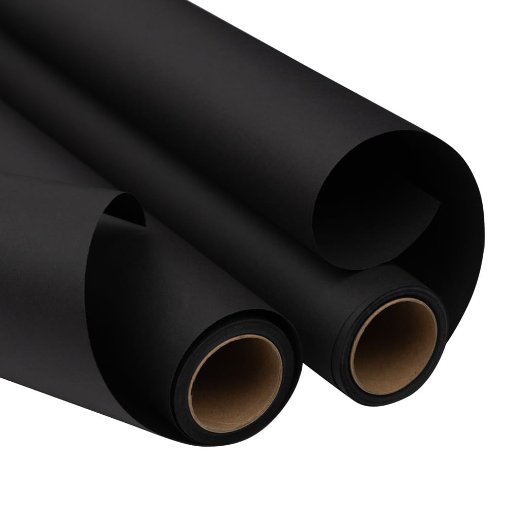 JAM Paper Gift Wrap - Matte Wrapping Paper - 50 Sq Ft Total (30 in x 10 Ft Each) - Matte Black - ... | Amazon (US)