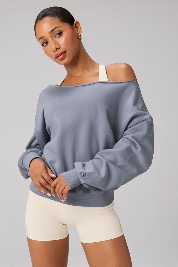 Year Round Terry Off Shoulder Sweatshirt | Fabletics