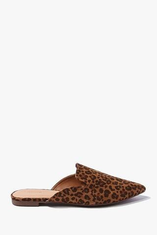Leopard Pointed Toe Loafer Mules | Forever 21 (US)