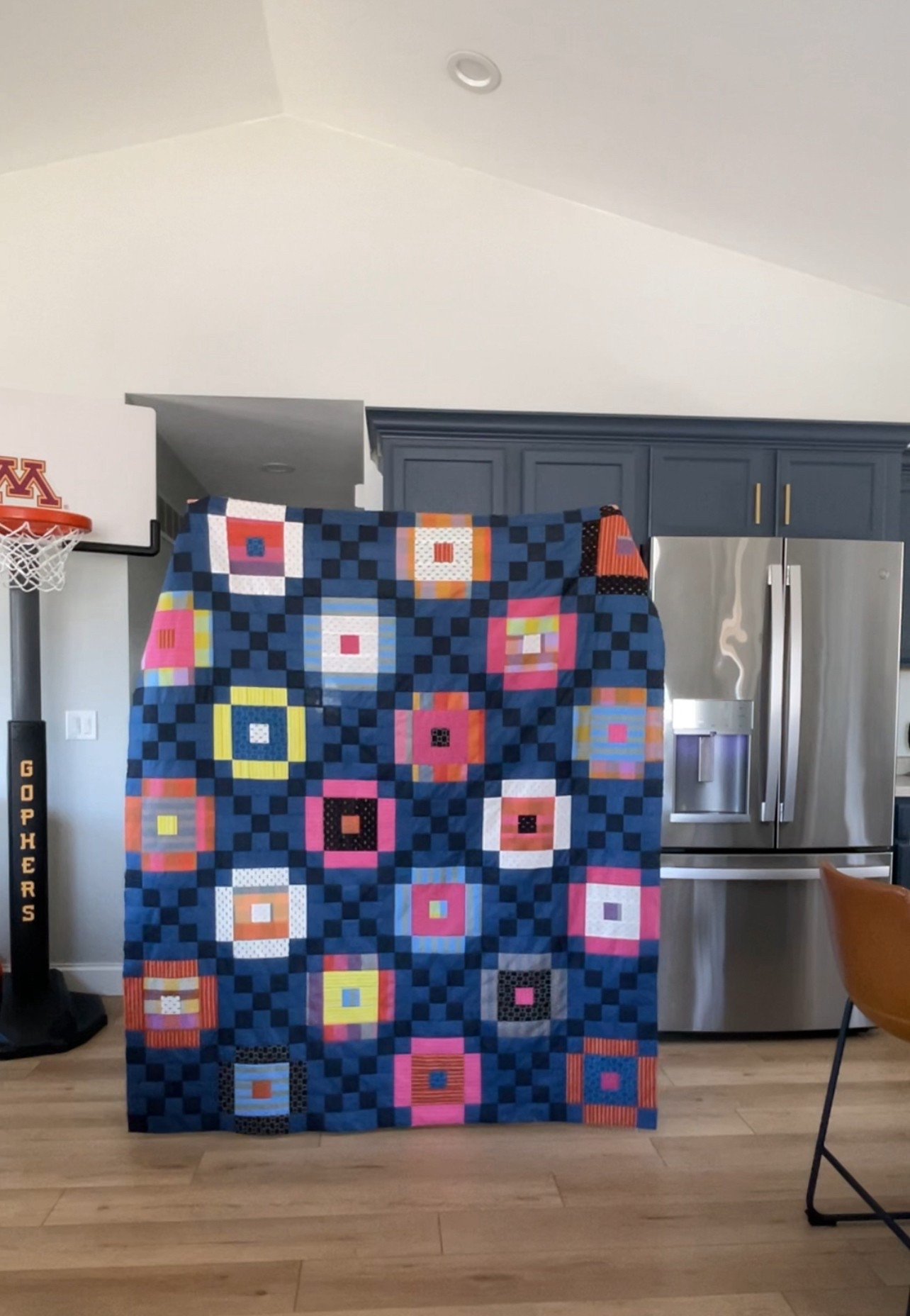 Lucky Links is brand new and available in my pattern shop:  quiltyloveshop.com

This one is sewn up in Ruby Star Warp and Weft Wovens.  