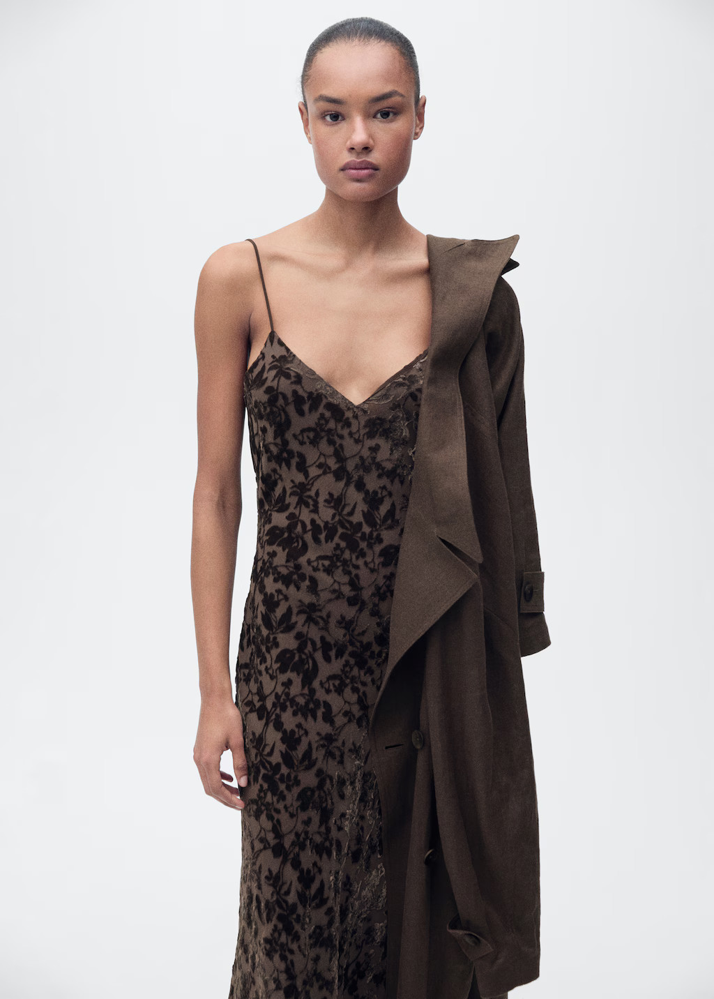 Devoré floral dress - Women | MANGO USA | Mango (US/MX/AU)