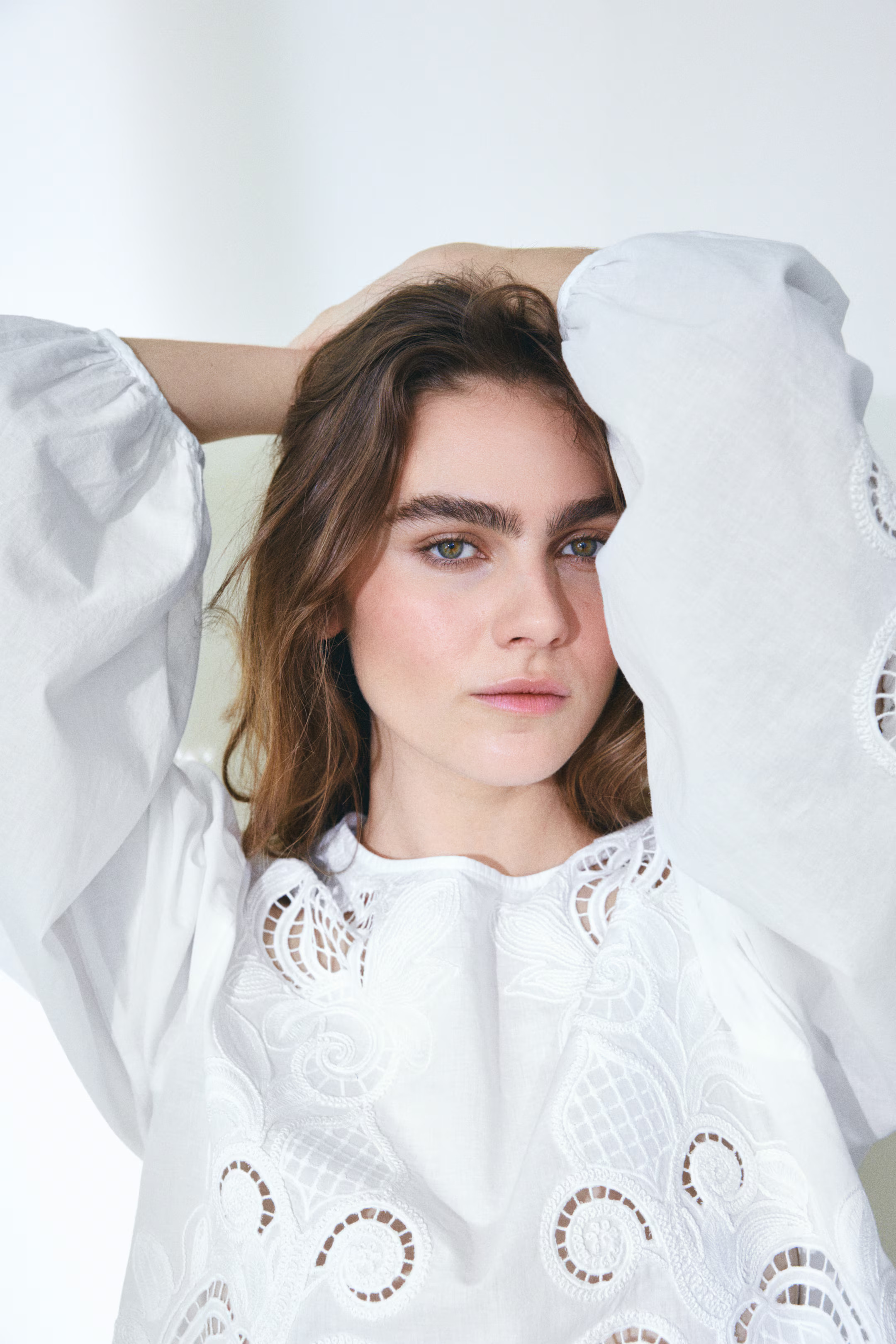 Eyelet-Embroidered Cotton Blouse | H&M (US + CA)