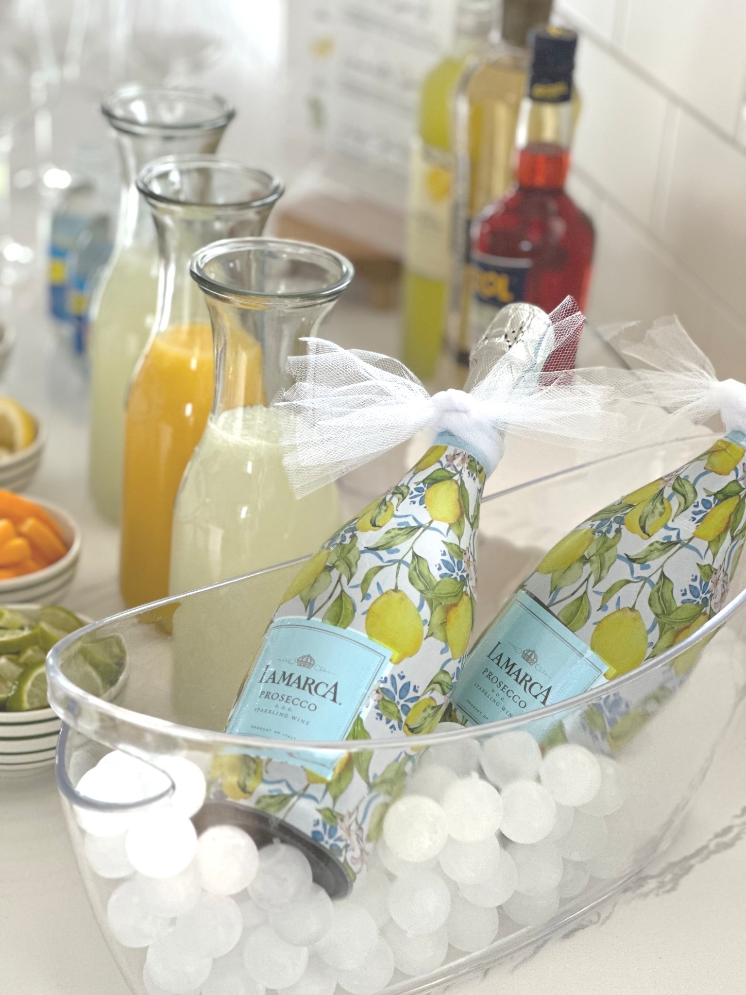 SPRITZ BAR! 🍋 

I'm using Beau Bottles Wraps in print "Amalfi Lemon" 💛 These labels brought my Spritz Bar to a whole new level 🤌🏻

#LTKStyleTip #LTKFamily #LTKHome