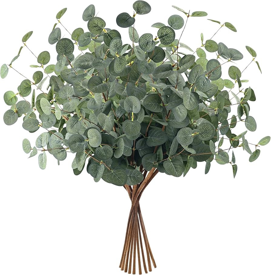 8 Pack 24" Artificial Eucalyptus Stems for Vase Home Decor | Amazon (US)