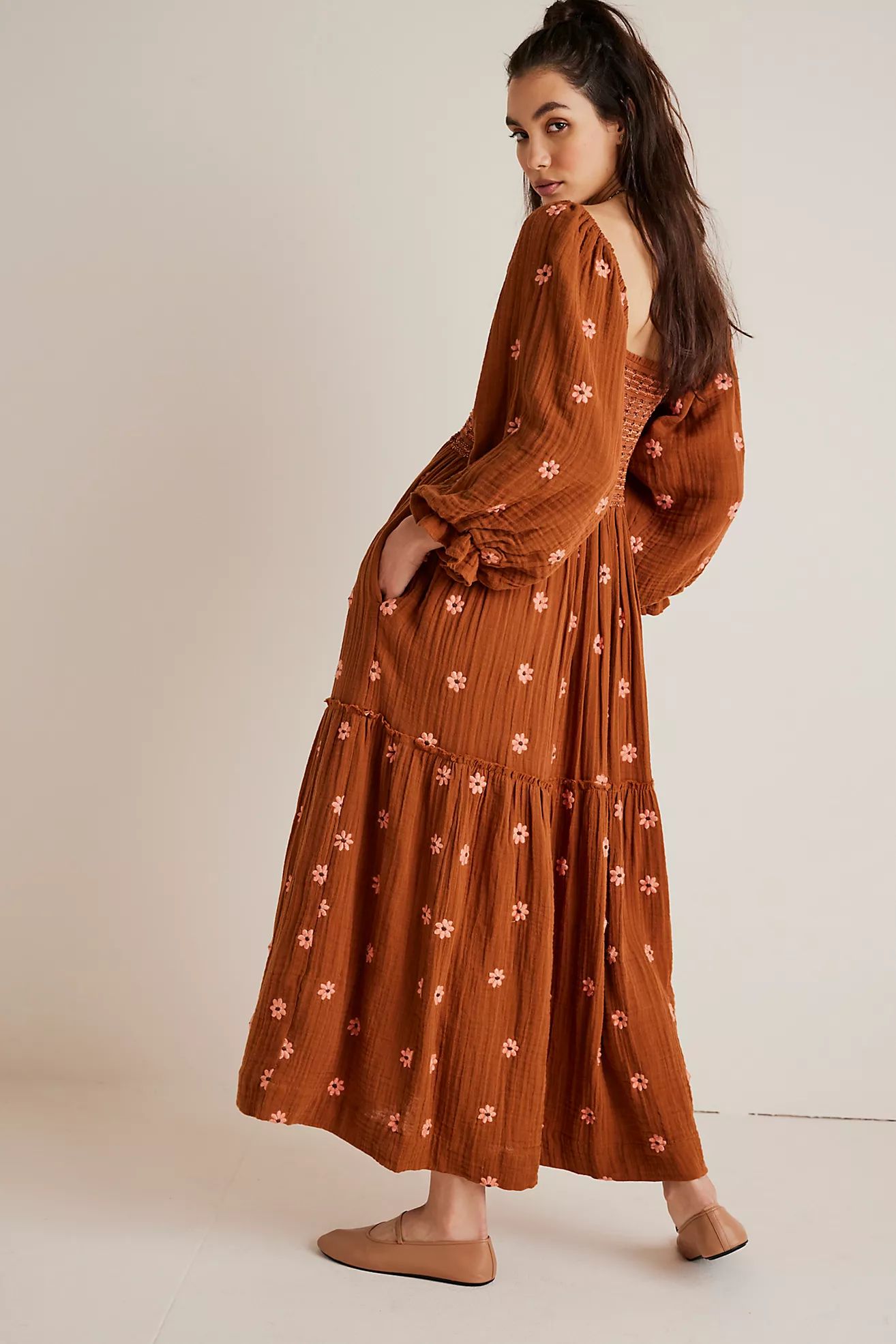 Dahlia Embroidered Maxi Dress | Free People (Global - UK&FR Excluded)