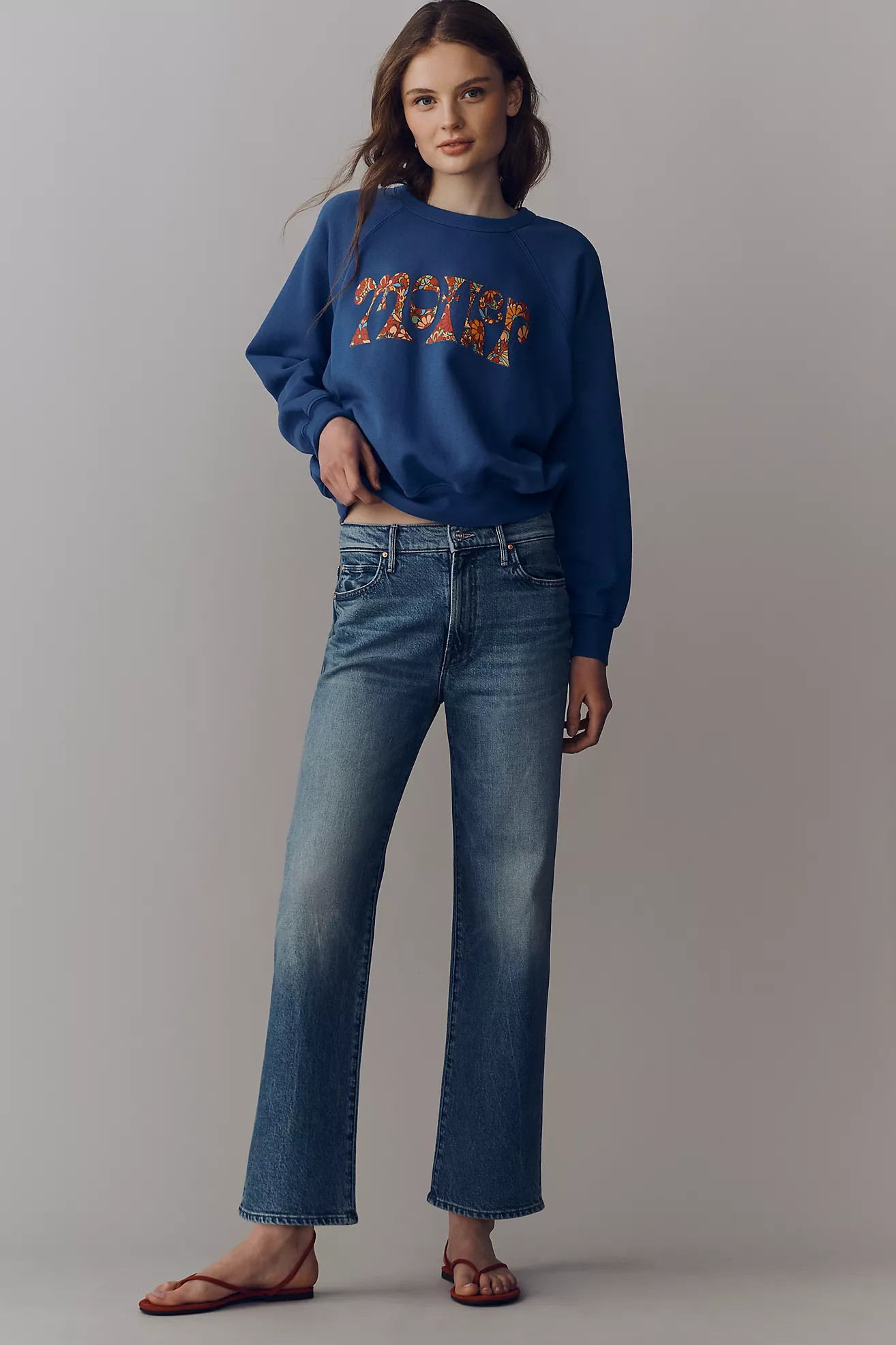 MOTHER Kick It Ankle High-Rise Straight-Leg Jeans | Anthropologie (US)