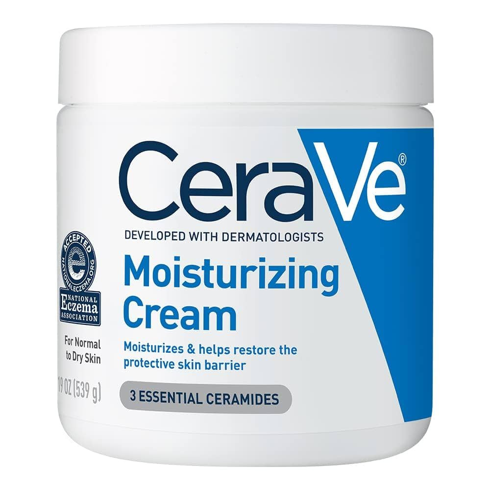 CeraVe Moisturizing Cream, Body and Face Moisturizer for Dry Skin, Body Cream with Hyaluronic Aci... | Amazon (US)