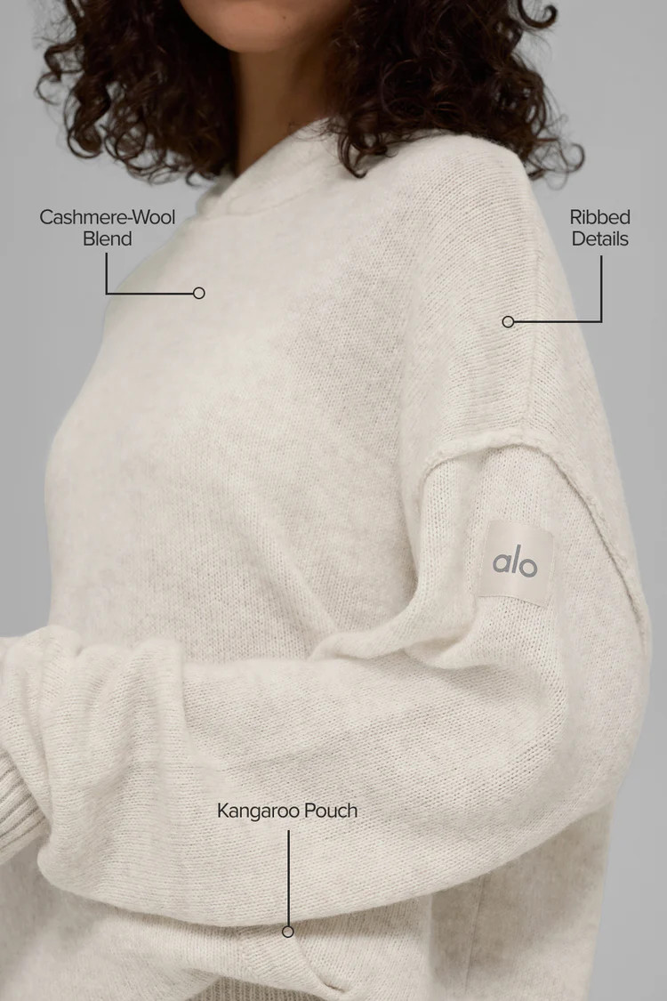 Wool Cashmere New Class Hoodie - Bone Heather | Alo Yoga (US)