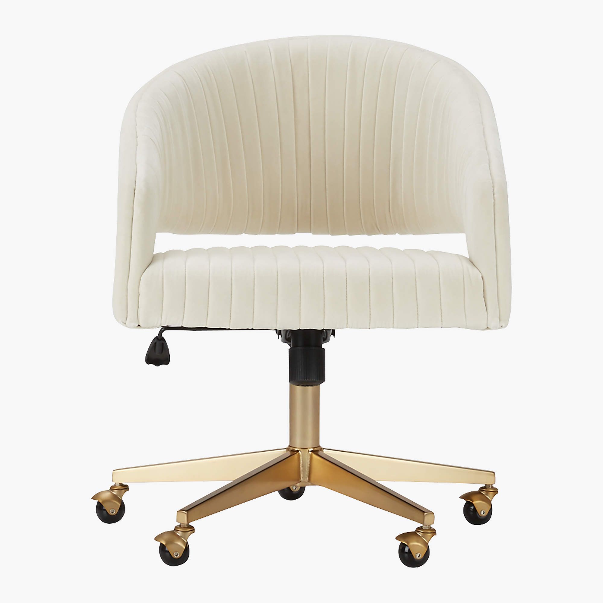 Channel Ivory Velvet Office Chair + Reviews | CB2 | CB2