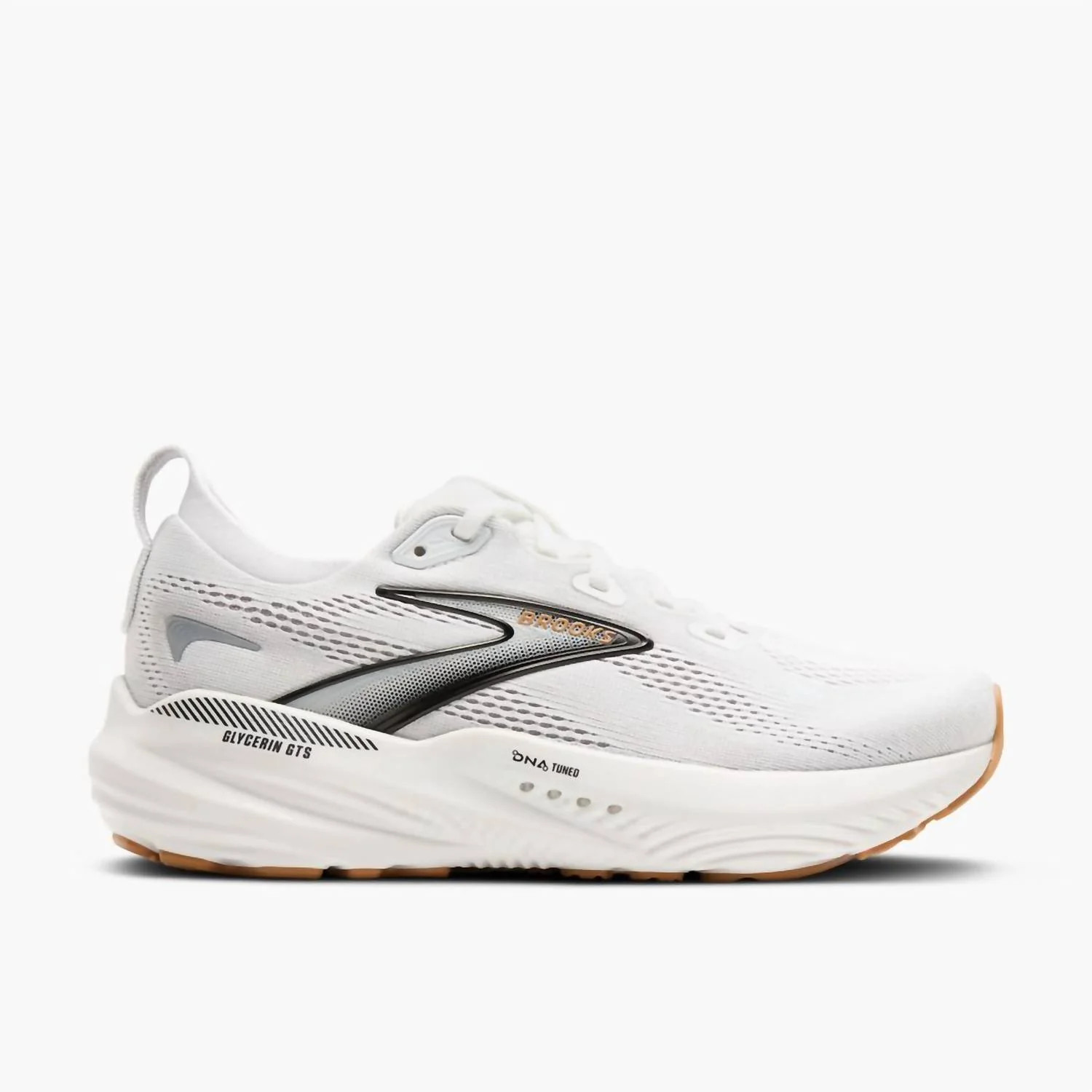 Women's Glycerin Gts 22 Running Shoes In White Grey Black | Shop Simon