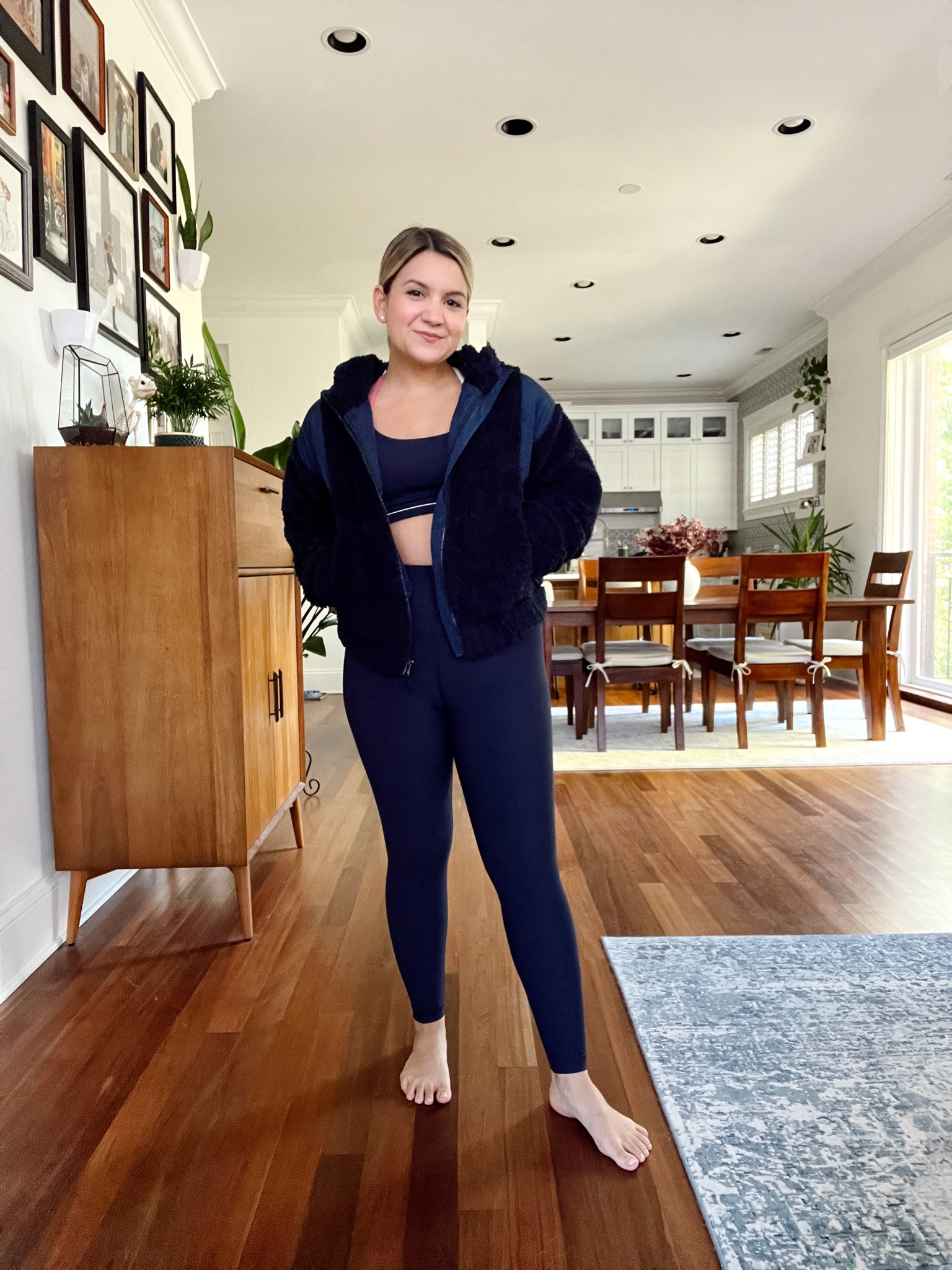 Sherpa jacket - size XS (runs oversized)
Sports bra - size small (true to size)
Leggings - size small (true to size and a petite friendly inseam!)
Fitness gifts 
Athletic wear 
Workout gear 

#LTKfit #LTKunder100 #LTKHoliday