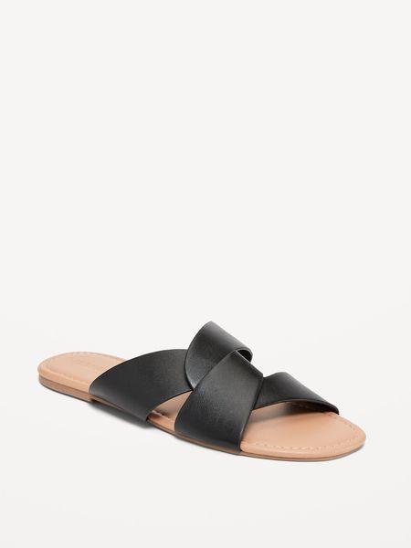 Faux-Leather Link Strap Sandals for Women | Old Navy (US)