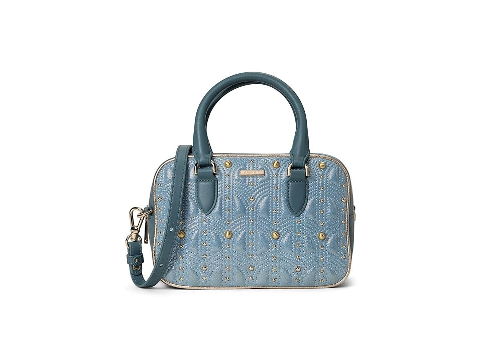 Brahmin Mara Satchel Women's Handbags Moonlit Blue, Leather | Zappos