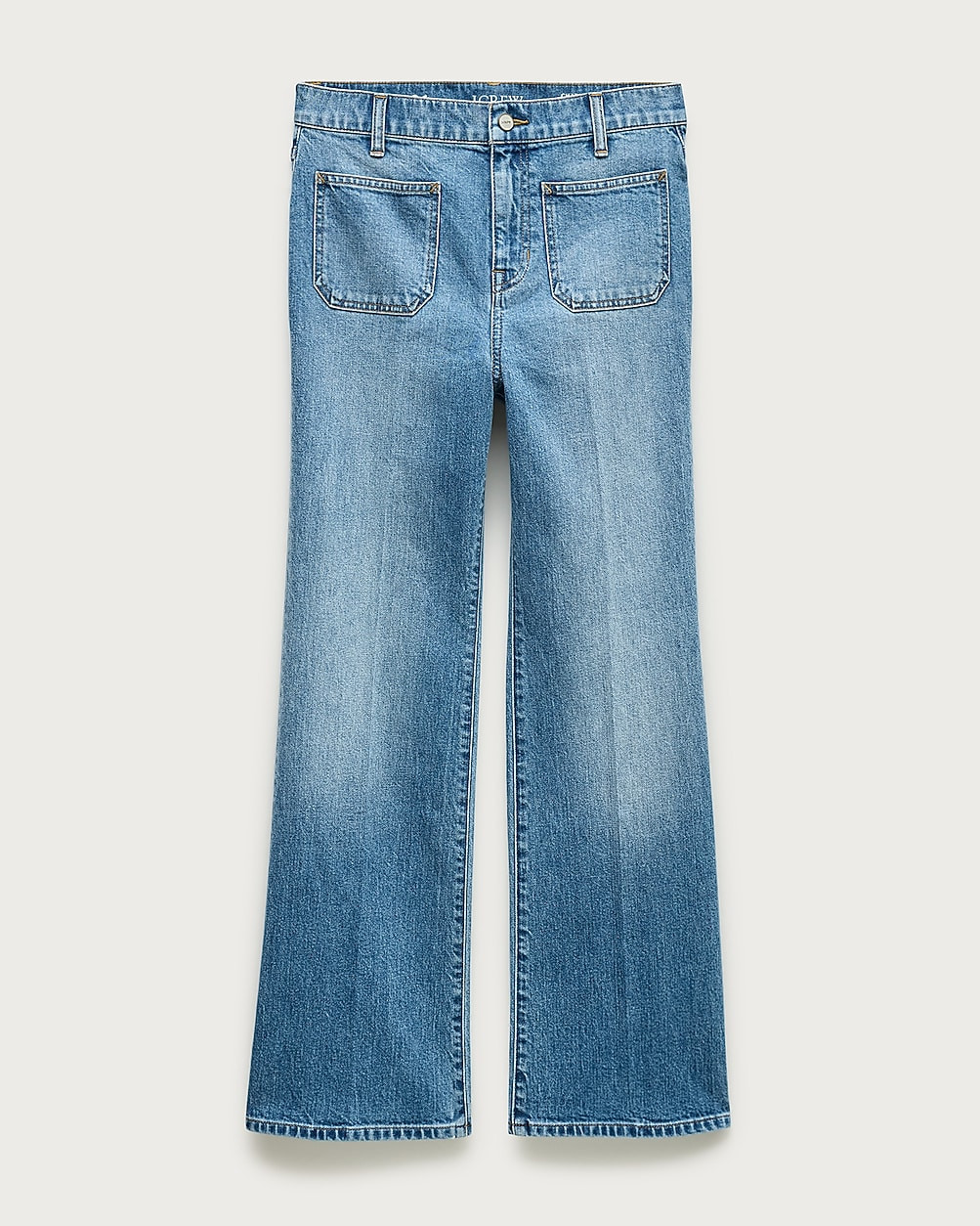 Charley kickout cropped jean in semi-stretch with patch pockets | J. Crew US